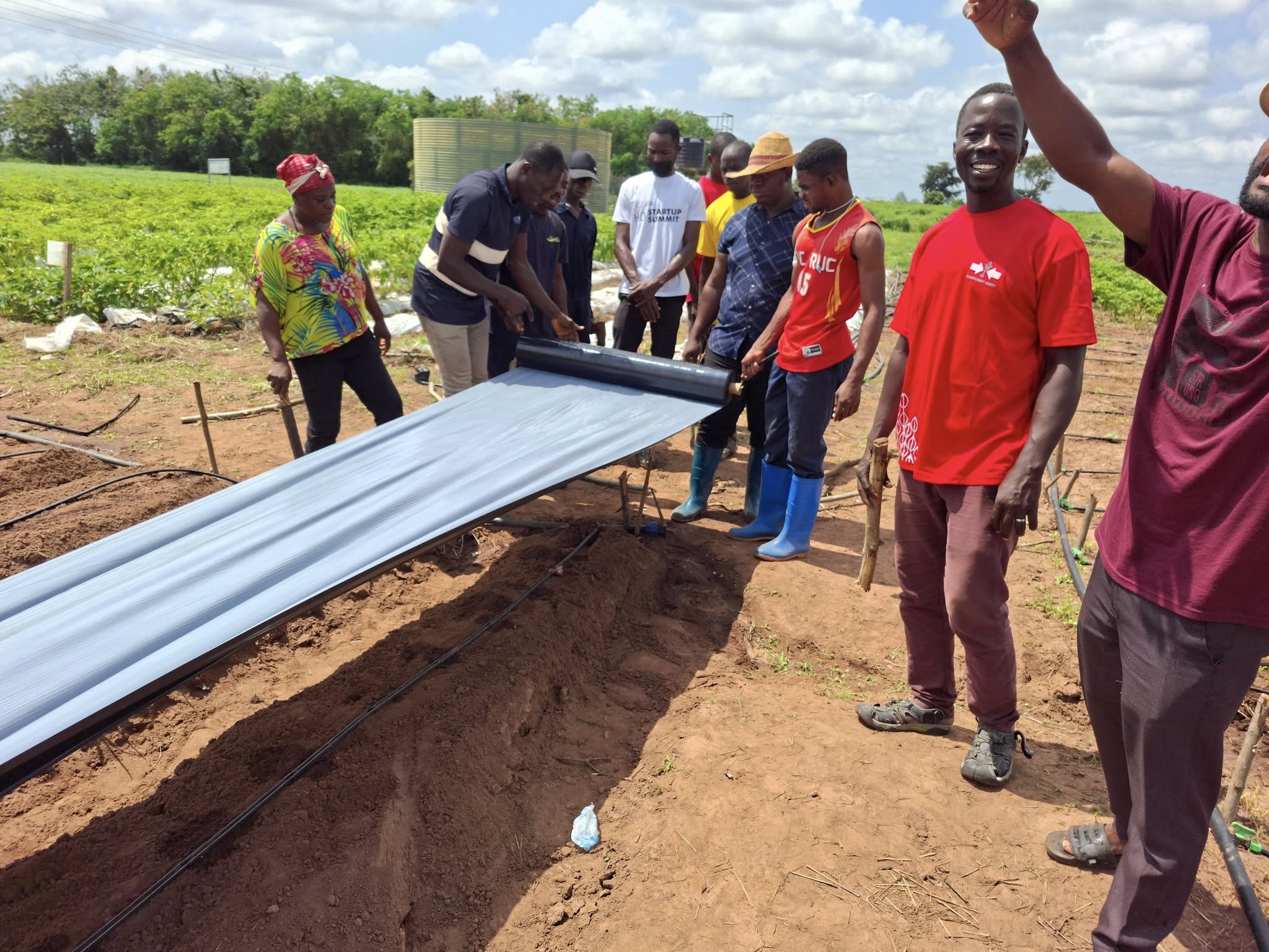 Students in a practical agriculture training session